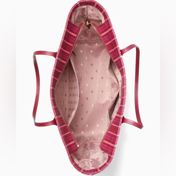 Kate Spade New York Shore Street Heart Stripe Margaretta Tote Like New - Picture 7 of 16